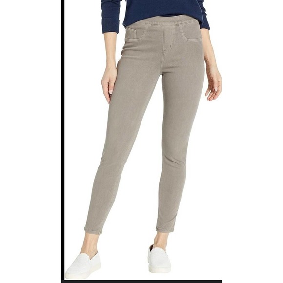 SPANX Jean-ish Ankle pull on Leggings size M Earthy Taupe - Picture 2 of 9